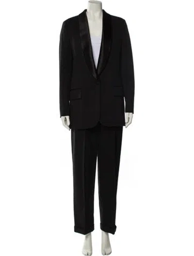 Pre-owned Miu Miu 2024 Virgin Wool Pantsuit In Black