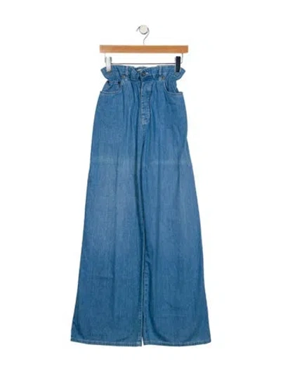 Pre-owned Miu Miu 2024 Wide Leg Jeans In Blue
