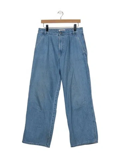 Pre-owned Miu Miu 2024 Wide Leg Jeans In Blue