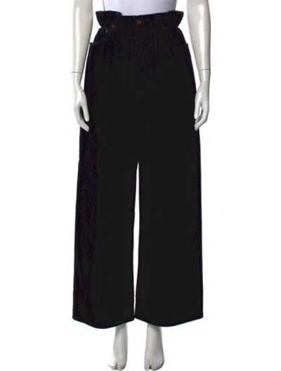 Pre-owned Miu Miu 2024 Wide Leg Pants In Black