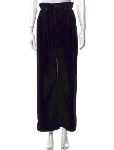 Pre-owned Miu Miu 2024 Wide Leg Pants In Black