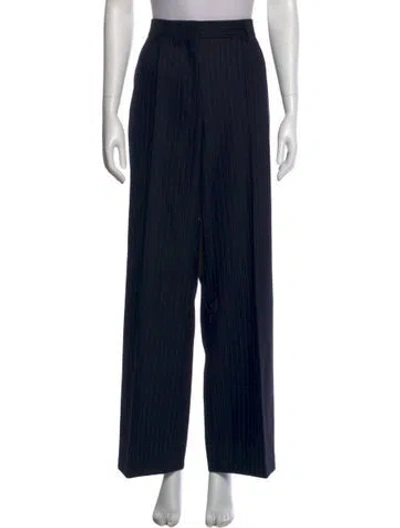Pre-owned Miu Miu 2024 Wide Leg Pants In Blue
