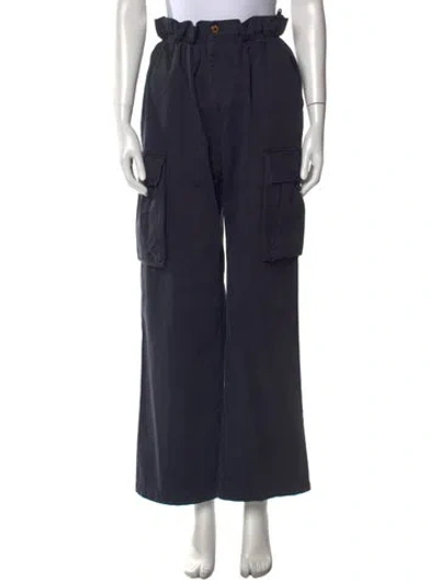 Pre-owned Miu Miu 2024 Wide Leg Pants In Blue