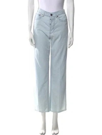 Pre-owned Miu Miu 2024 Wide Leg Pants In Blue