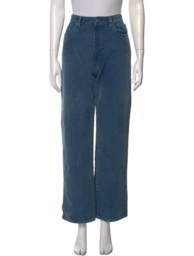 Pre-owned Miu Miu 2024 Wide Leg Pants In Blue