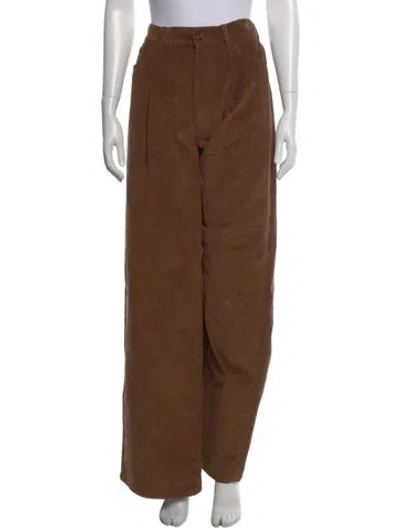 Pre-owned Miu Miu 2024 Wide Leg Pants In Brown