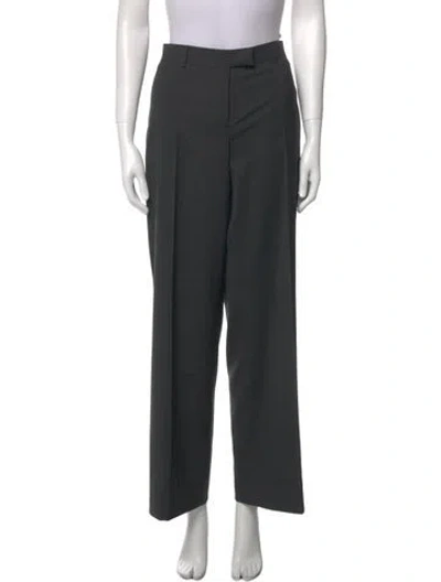 Pre-owned Miu Miu 2024 Wide Leg Pants In Gray