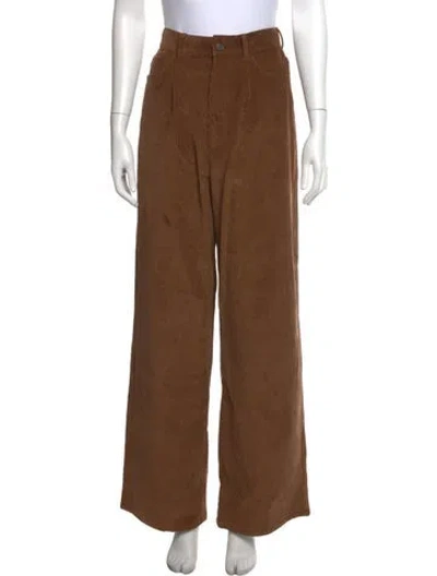 Pre-owned Miu Miu 2024 Wide Leg Pants W/ Tags In Brown
