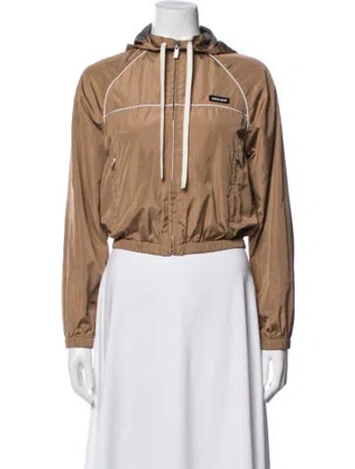 Pre-owned Miu Miu 2025 Bomber Jacket In Neutrals