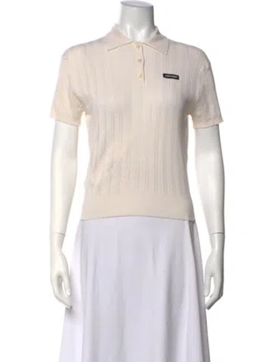 Pre-owned Miu Miu 2025 Cashmere Polo In Neutrals