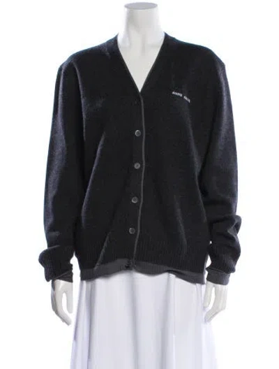 Pre-owned Miu Miu 2025 Cashmere Sweater In Gray