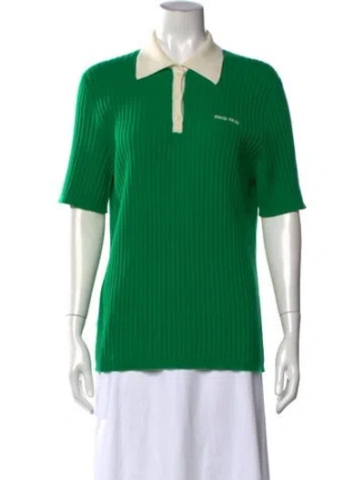 Pre-owned Miu Miu 2025 Cashmere Sweater In Green
