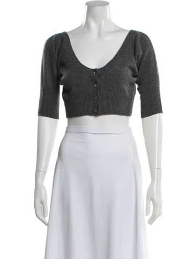 Pre-owned Miu Miu 2025 Cashmere Sweater In Grey