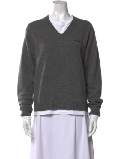 Pre-owned Miu Miu 2025 Cashmere Sweater W/ Tags In Gray