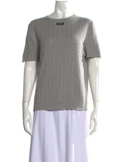 Pre-owned Miu Miu 2025 Crew Neck Sweater In Gray