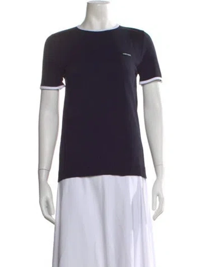 Pre-owned Miu Miu 2025 Crew Neck T-shirt In Blue