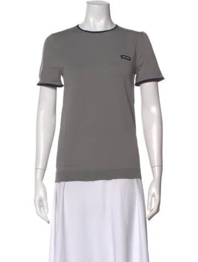 Pre-owned Miu Miu 2025 Crew Neck T-shirt In Gray