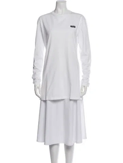 Pre-owned Miu Miu 2025 Crew Neck T-shirt W/ Tags In White