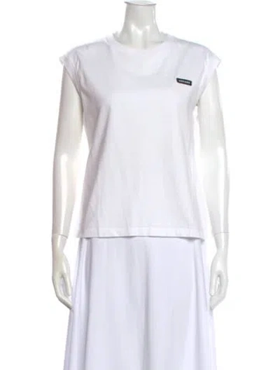 Pre-owned Miu Miu 2025 Crew Neck T-shirt W/ Tags In White
