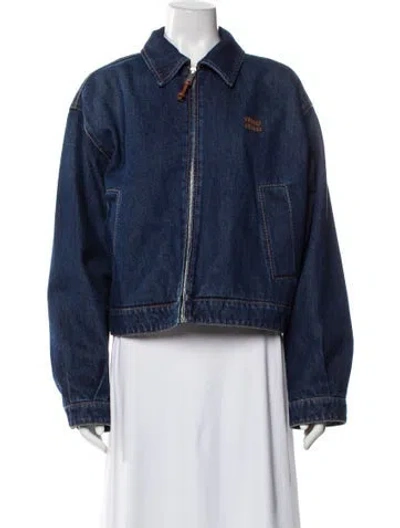 Pre-owned Miu Miu 2025 Denim Jacket In Blue