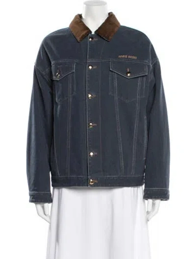 Pre-owned Miu Miu 2025 Denim Jacket W/ Tags In Blue