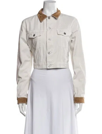 Pre-owned Miu Miu 2025 Denim Jacket W/ Tags In Neutral