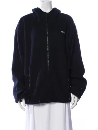 Pre-owned Miu Miu 2025 Fleece Jacket W/ Tags In Blue