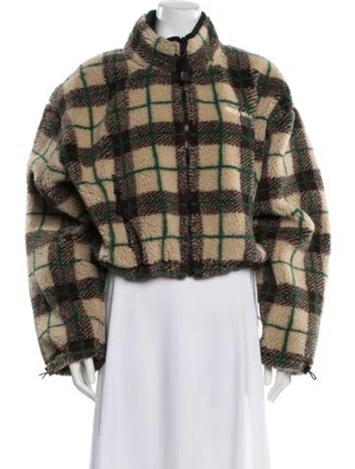 Pre-owned Miu Miu 2025 Fleece Jacket W/ Tags In Brown