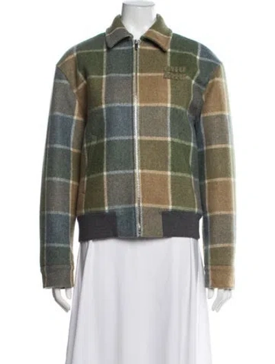 Pre-owned Miu Miu 2025 Holiday Bomber Jacket In Multi