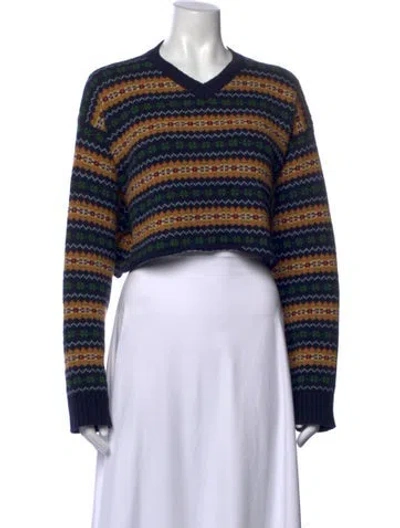 Pre-owned Miu Miu 2025 Holiday Sweater In Blue
