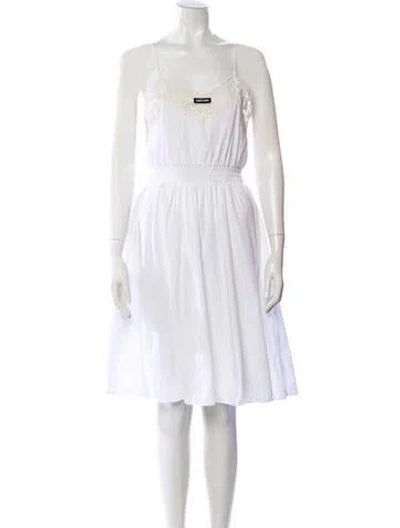 Pre-owned Miu Miu 2025 Knee-length Dress In White