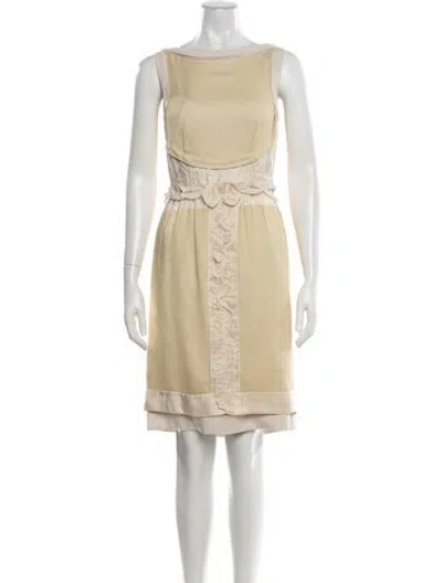 Pre-owned Miu Miu 2025 Knee-length Dress In Yellow
