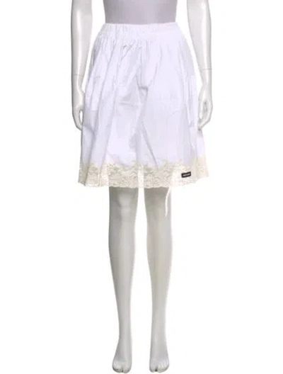 Pre-owned Miu Miu 2025 Knee-length Skirt W/ Tags In White