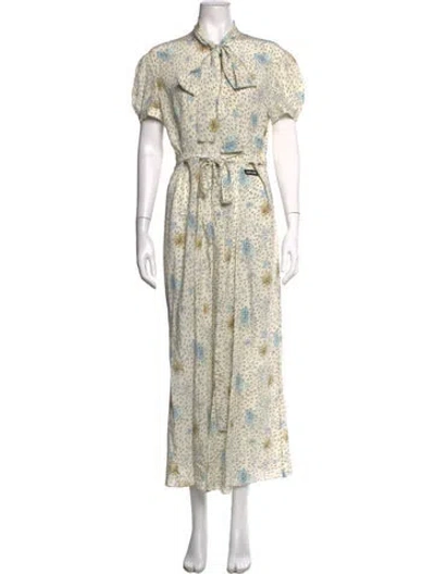 Pre-owned Miu Miu 2025 Long Dress In Neutrals