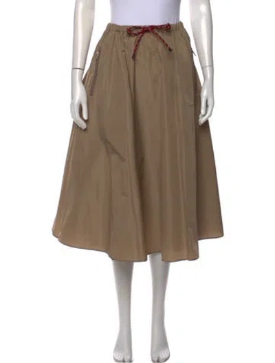 Pre-owned Miu Miu 2025 Midi Length Skirt In Neutral