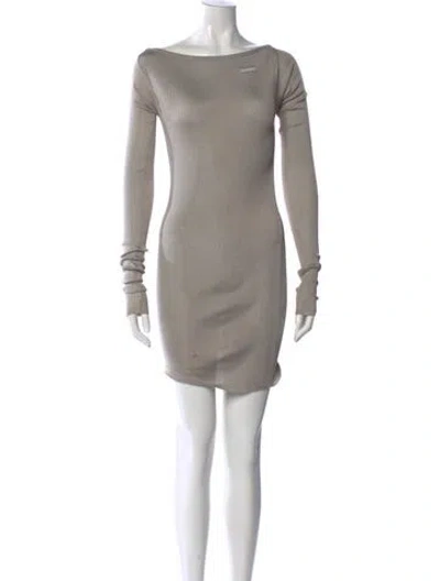 Pre-owned Miu Miu 2025 Mini Dress In Gray