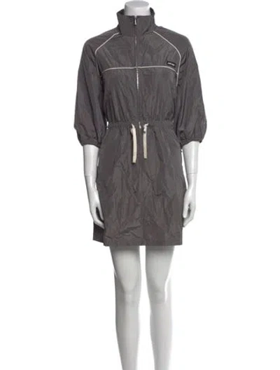 Pre-owned Miu Miu 2025 Mini Dress In Gray