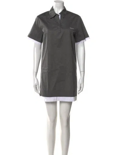 Pre-owned Miu Miu 2025 Mini Dress In Gray