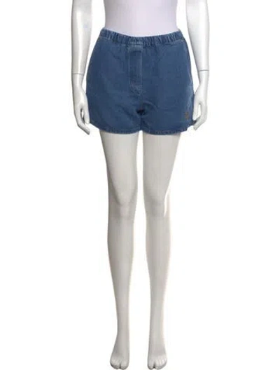 Pre-owned Miu Miu 2025 Mini Shorts In Blue