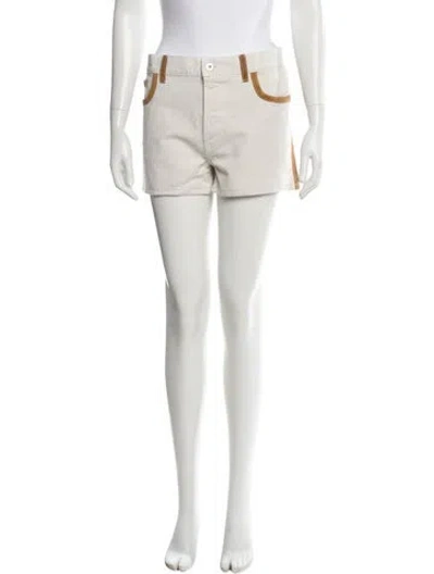 Pre-owned Miu Miu 2025 Mini Shorts W/ Tags In White