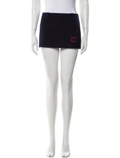 Pre-owned Miu Miu 2025 Mini Skirt In Blue
