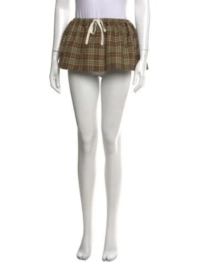 Pre-owned Miu Miu 2025 Mini Skirt In Brown