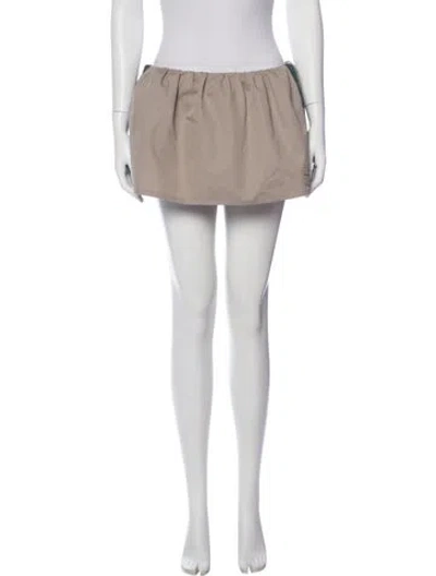Pre-owned Miu Miu 2025 Mini Skirt In Gray