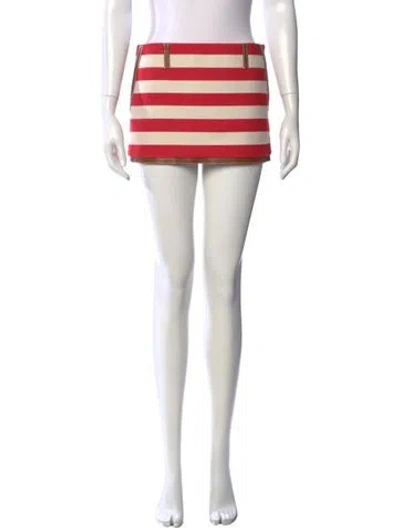 Pre-owned Miu Miu 2025 Mini Skirt In Neutrals