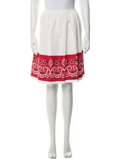 Pre-owned Miu Miu 2025 Mini Skirt In Red/white
