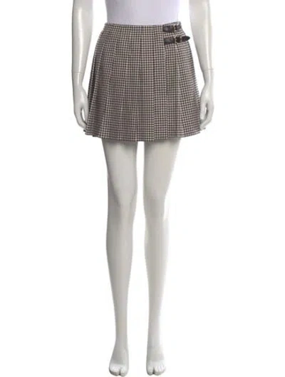 Pre-owned Miu Miu 2025 Mini Skirt W/ Tags In Burgundy
