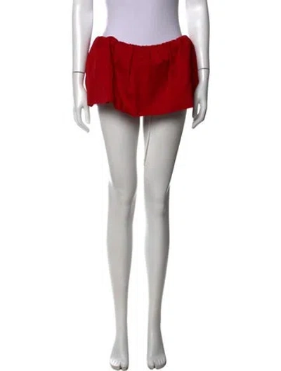 Pre-owned Miu Miu 2025 Mini Skirt W/ Tags In Red