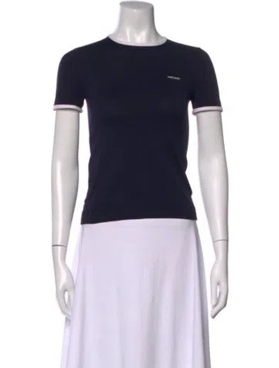 Pre-owned Miu Miu 2025 Nylon T-shirt In Blue