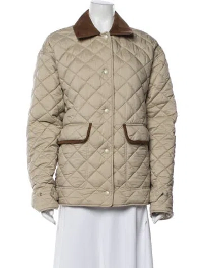 Pre-owned Miu Miu 2025 Printed Utility Jacket W/ Tags In Neutral