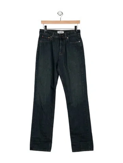 Pre-owned Miu Miu 2025 Straight Leg Jeans W/ Tags In Blue
